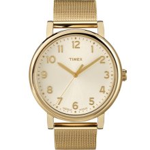 Timex 'Easy Reader' Mesh Bracelet Watch Gold