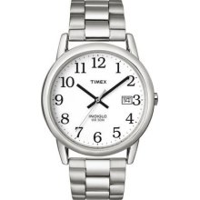 Timex Men's Indiglo Dress Silver Tone Stainless Steel Watch T2n169