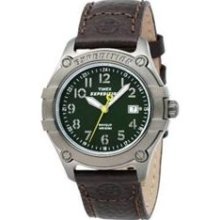 Timex T49804 Men's Expedition Trail Field Green Dial Brown Leather Str