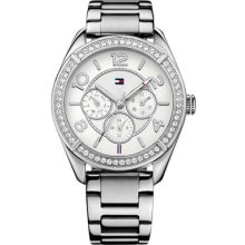 Tommy Hilfiger Silver Crystal Women Multifunction Watch 1781252