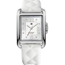 Tommy Hilfiger White Quilted Silicone Ladies Watch