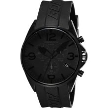 Torgoen Swiss T16303 Men's 45Mm Aviation Watch With Chronograph, Black Ip Case, Phantom Black Dial And Black Pu Strap