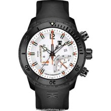 TX 800 Series Linear Chronograph White Dial Black Case T3C313