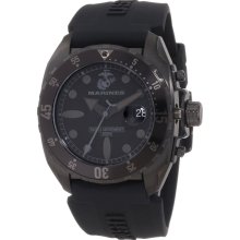 U.S. Marine Corps WA136 Men's Armor Swiss Black Dial Silicone Strap Bl