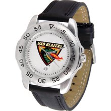 UAB Blazers Bold Logo Sport Leather Watch