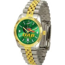 UAB Blazers Men's Stainless Steel Alumni Dress Watch