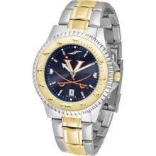 University of Virginia Cavaliers Men's Stainless Steel and Gold Tone W