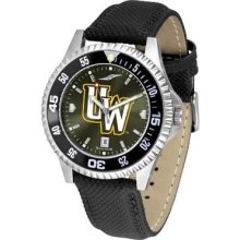 University of Wyoming Cowboys Men's Leather Wristwatch