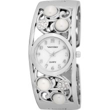 Vernier Woman's V11055 Silver Vine Bangle Watch