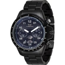 Vestal Mens ZR-2 Chronograph Stainless Watch - Black Bracelet - B ...