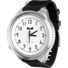 Vestal Utilitarian Black Band with Silver / White Case Watch