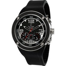 Victory Instruments V-team Stainless Steel Silicone Analog Chrono Watch 4002-ss