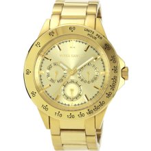 Vince Camuto Round Tachymeter Bezel Bracelet Watch, 42mm Gold