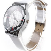 Watch Women's Wrish with Hollow Out Designed Face - White