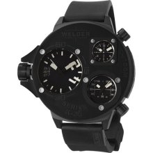 Welder by U-Boat K30 Oversize Triple Time Zone Black Ion-plated S ...