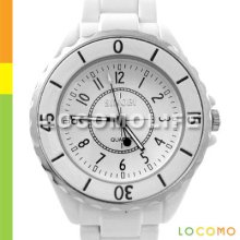 Women Stainless Steel Couple Pair Casual Watch White