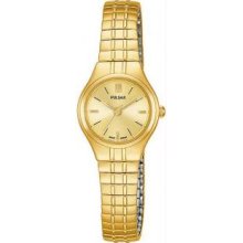 Womenandapos;s Gold Tone Stainless Steel Dial Expansion Watch