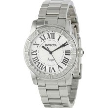 Women's Angel Stainless Steel Case and Bracelet Silver Tone Dial Cryst