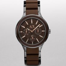 Womens Armani Exchange Quartz Brown Stainless Steel Ax5128