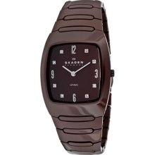 Women's Burgundy Dial Burgundy Ceramic ...