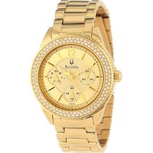 Women's Gold Tone Stainless Steel Case and Bracelet Gold Tone Dial