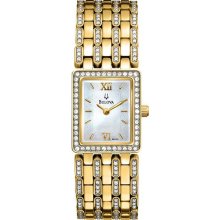 Women's Gold Tone Stainless Steel Case and Bracelet Crystal Collection