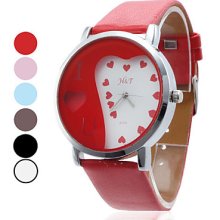 Women's I Love You PU Analog Quartz Wrist Watch (Assorted Colors)