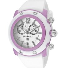 Women's Miami Beach Chrono White Dial White/Liliac Resin Case Bla ...