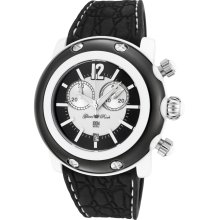 Women's Miami Beach Chronograph White/Black Dial Black Silicon