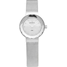 Women's Skagen Diamond Cut Glass Mesh Band Watch 456SSS1 ...