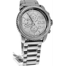 Women's Stainless Steel Case and Bracelet Chronograph Silver