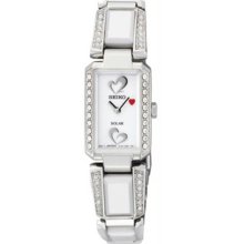 Women's Tressia Solar White Ceramic and Stainless Steel Bracelet Swaro