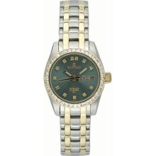 Women's Two Tone Stainless Steel Automatic Green Dial