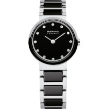 10725-742 Bering Time Ladies Ceramic Links Watch