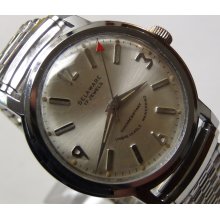 1960' Delaware Men's 17Jwl Silver Watch - Great Condition