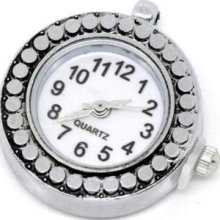 2 Quartz Watch Face. Fit Link Chain Necklace 25x25mm