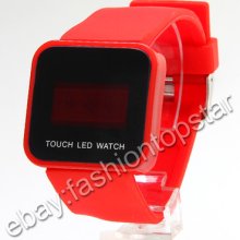 2012 Fashion Coulorful Touch Screen Light Up Digital Watch 12colors Select