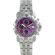 241269DM-PU Krug Baumen Mens Sportsmaster Diamond Purple Dial