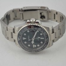 40mm Parnis Luminous Gmt Sea Style Ceramic Bezel Dateadjust Automatic Watchpa278