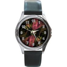 Abstract GraphicRound Metal Watch 09