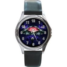 Abstract GraphicRound Metal Watch 35