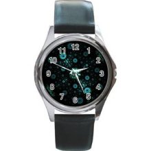 Abstract GraphicRound Metal Watch 14