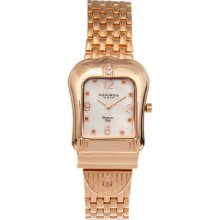 Akribos Diamond Ladies Rose Tone Quartz Buckle Watch Msrp $495.00