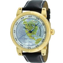 Akribos XXIV Men's Automatic Globe Strap Watch (Akribos Men's Automatic globe strap watch)