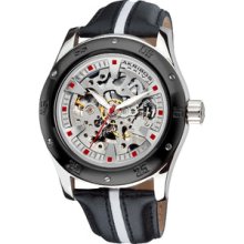 Akribos XXIV Men's Skeleton Automatic Retro Strap