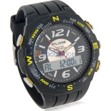 ALIKE AK1171 Multi-function LCD Display Digital & Analog Watch (Yellow)