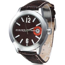 Analog Unisex's PU Mechanical Wrist Watch (Brown)