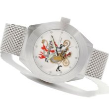 Android Men's Tattooed Dragon Automatic Stainless Steel Bracelet Watch