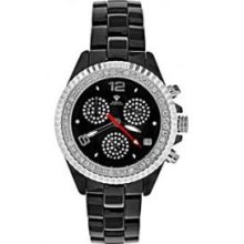 Aqua Master Black Ceramic 1.25 ct Diamond Womens Mini W