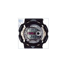 Aqua Master Shock Diamond Mens Black Watch